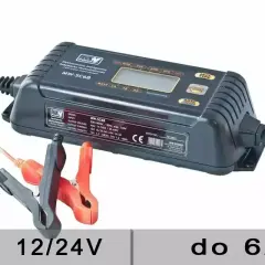 Inteligentna ładowarka MW-SC6B z wyświetlaczem, do akumulatorów 12V/24V. Dowiedz się, jak długo ładować akumulator 60Ah.