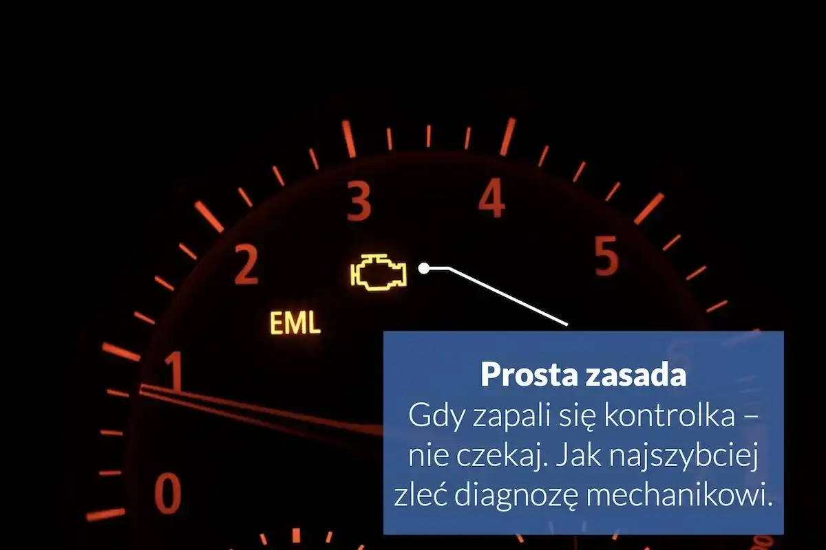 Żółta kontrolka silnika - co oznacza i kiedy nie jechać dalej?